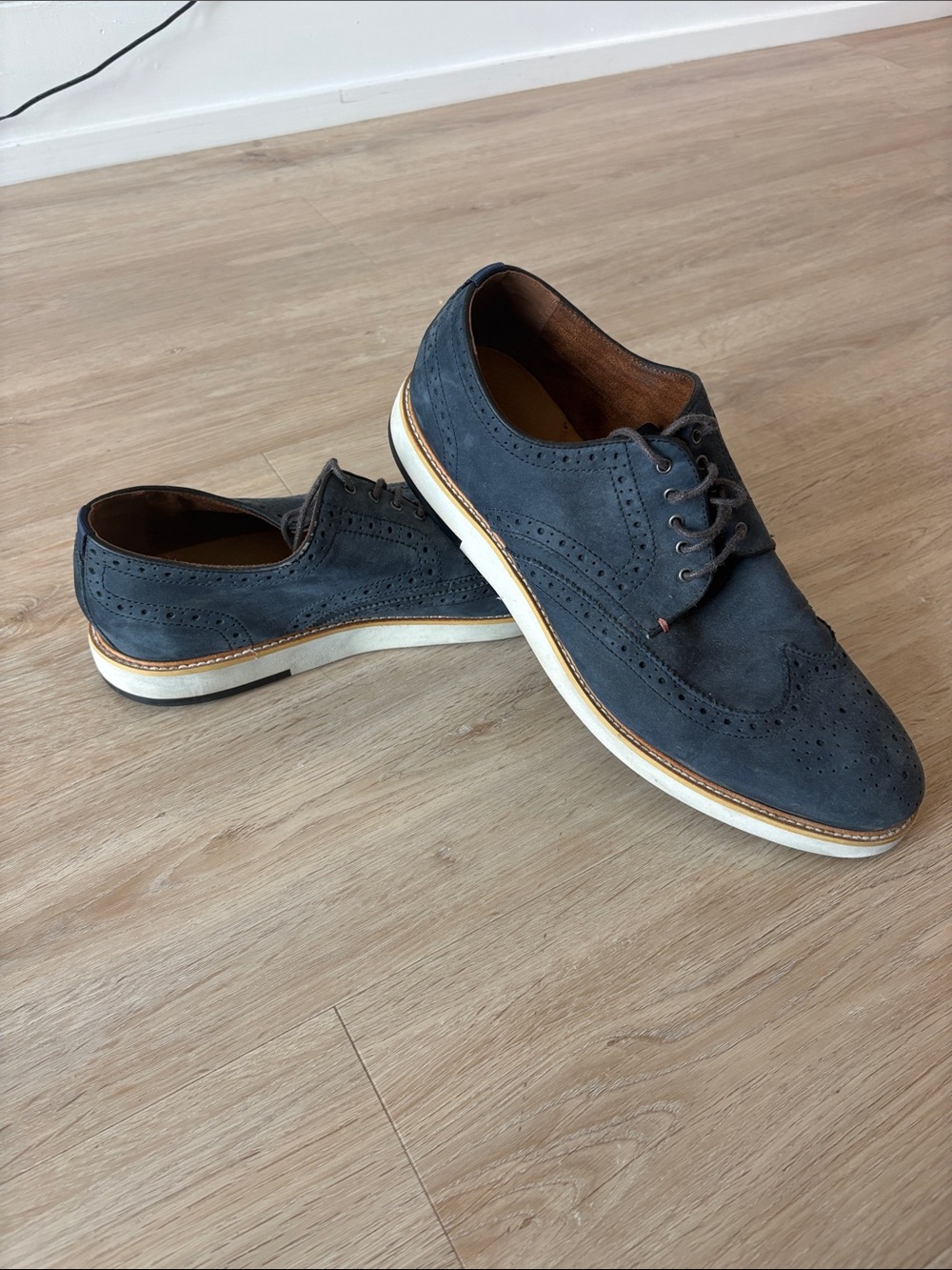Blake McKay Men's Navy Suede Shoes
